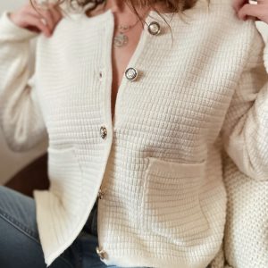 Gilet écru Alexandra