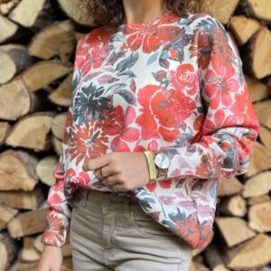 Pull fleuri Ambre