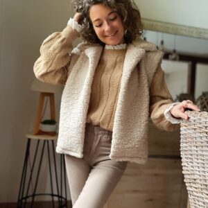 Veste teddy beige Maddy