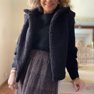 Veste teddy noire Maddy