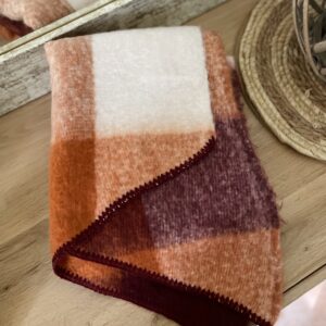 Echarpe à carreaux rouille Maud
