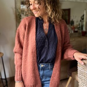 Gilet brique Béatrice