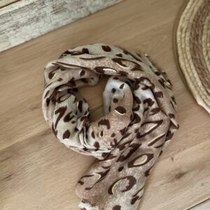 Foulard imprimé taupe Alyssia