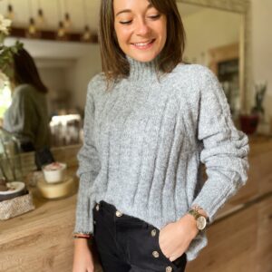 Pull gris Lilou