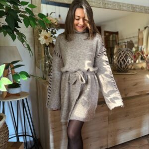 Robe taupe Helen