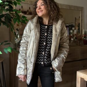 Parka réversible doré Emy