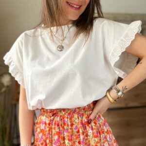 T-shirt blanc Léo
