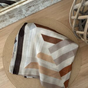 Foulard imprimé rayures Roxane
