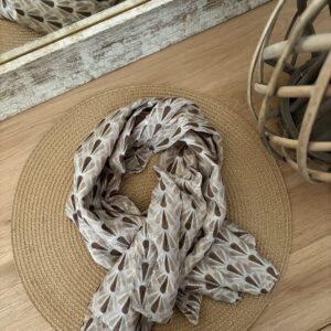 Foulard imprimé avec doré Rita