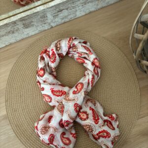 Foulard imprimé rouge Naya