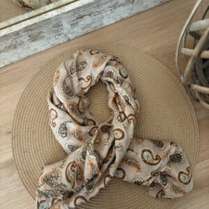 Foulard imprimé taupe Naya