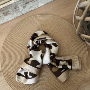 Carré imprimé léopard beige Lyse