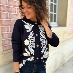 Gilet bleu marine Amel