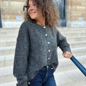 Gilet gris foncé Elena