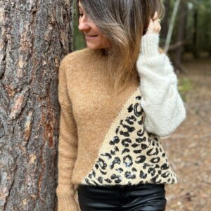 Pull à motif léopard Antoine