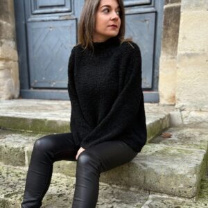 Pull bouclette noir Mika