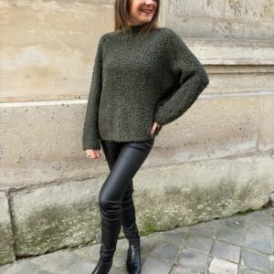 Pull bouclette kaki Mika