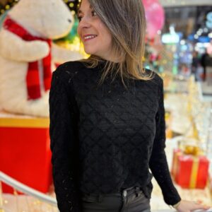 Blouse à dentelle noir Cassy