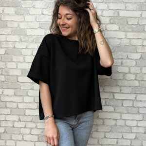 Top oversize noir Sacha