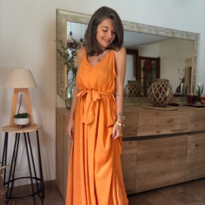 Robe orange Elie