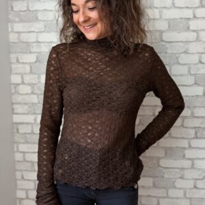 Top dentelle chocolat Liam