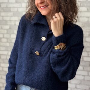 Pull col polo marine Orso