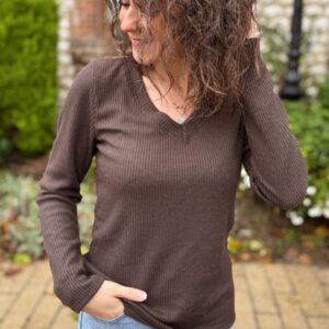 Pull pailleté chocolat Fred
