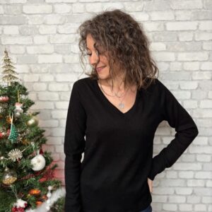 Pull pailleté noir Fred
