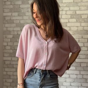 Gilet sans manche rose Gaston