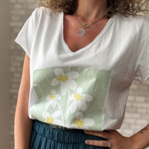 T-shirt avec imprimé vert d'eau Nino