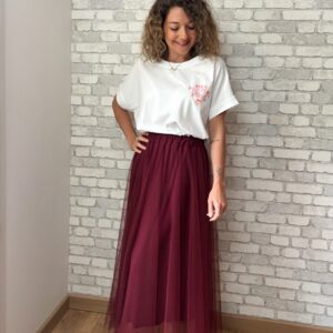 Jupe tulle bordeaux Lison