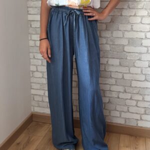 Pantalon palazzo en lyocell Elio