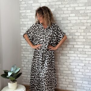 Robe gaze de coton léopard Livia